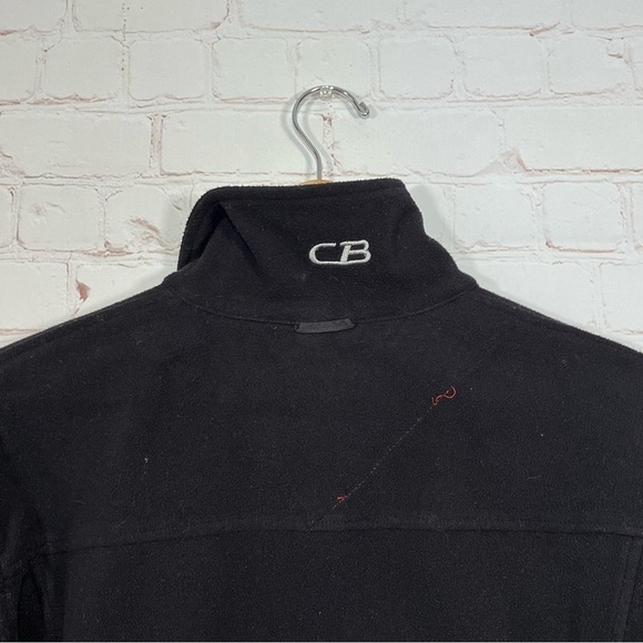 Vintage CB Sports Jacket Womens Medium Black Fleece Full Zip Pockets - Picture 7 of 8